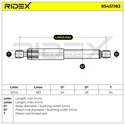 Stoßdämpfer RIDEX 854S1183 854S1183 - foto 7