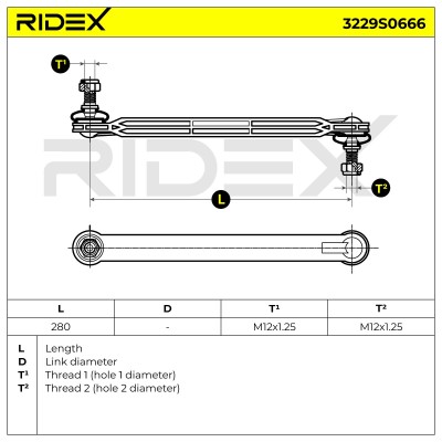 Stabilisator Stange RIDEX 3229S0666 3229S0666 - foto 7