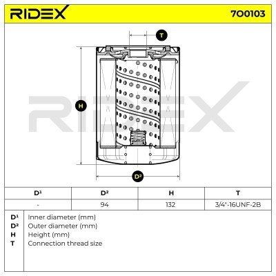 Ölfilter RIDEX 7O0103 7O0103 - foto 3