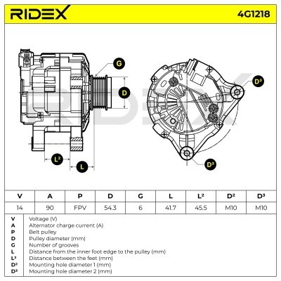 Generator RIDEX 4G1218 4G1218 - foto 6