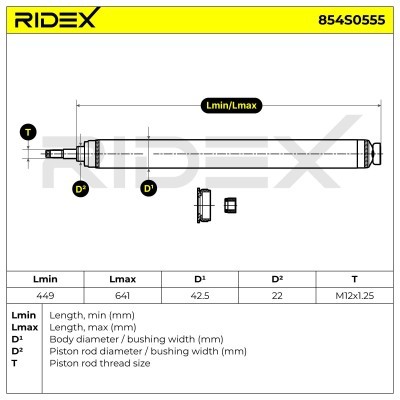 Stoßdämpfer RIDEX 854S0555 854S0555 - foto 5