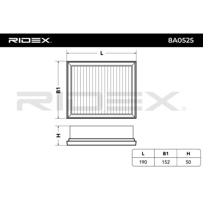 Luftfilter RIDEX 8A0525 8A0525 - foto 4