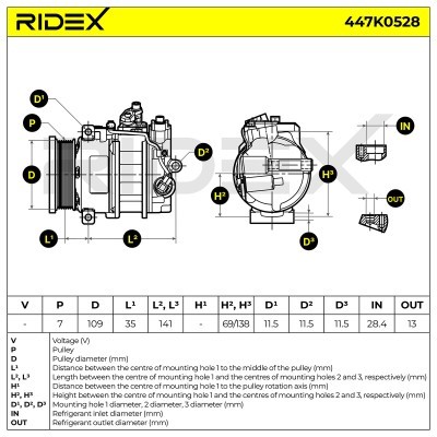 Kompressor, Klimaanlage 447K0528 - foto 6