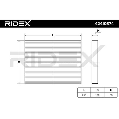 Filter, Innenraumluft RIDEX 424I0374 424I0374 - foto 6