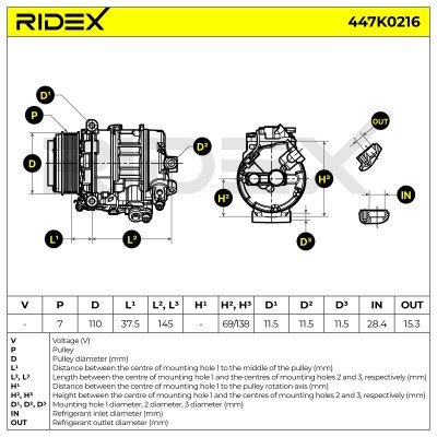 Kompressor, Klimaanlage BMW 5 Touring 447K0216 - foto 6