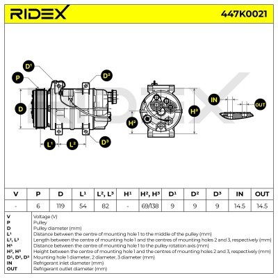 Kompressor, Klimaanlage 447K0021 - foto 5