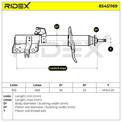 Stoßdämpfer RIDEX 854S1169 854S1169 - foto 6
