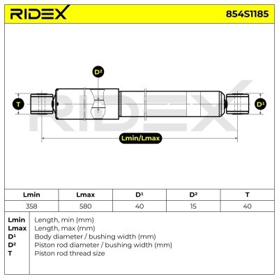 Stoßdämpfer RIDEX 854S1185 854S1185 - foto 8
