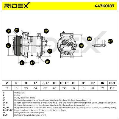 Kompressor, Klimaanlage MAZDA Seria B Pick-up 447K0187 - foto 4