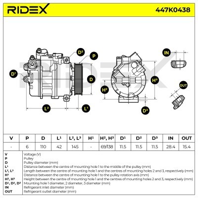 Kompressor, Klimaanlage 447K0438 - foto 6