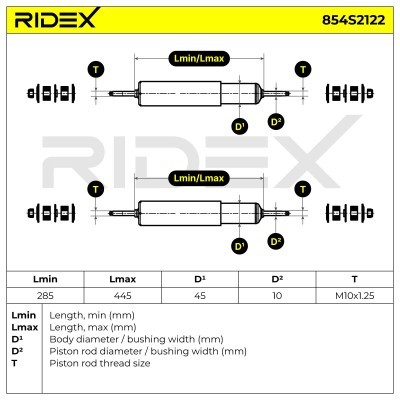 Stoßdämpfer RIDEX 854S2122 854S2122 - foto 4