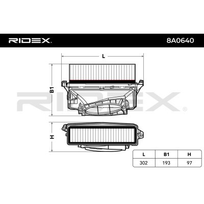 Luftfilter RIDEX 8A0640 8A0640 - foto 5