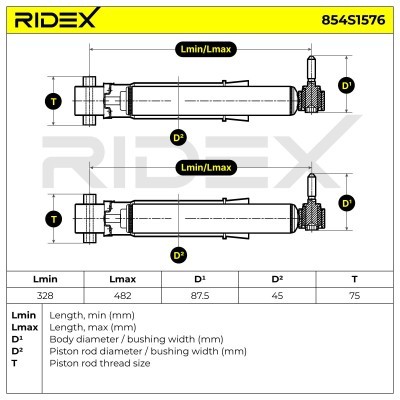 Stoßdämpfer RIDEX 854S1576 854S1576 - foto 4