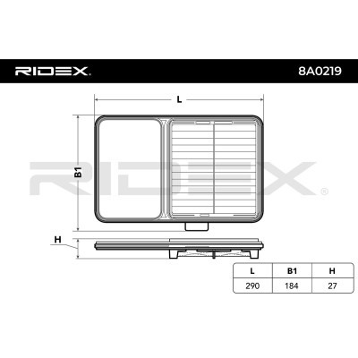Luftfilter RIDEX 8A0219 8A0219 - foto 4
