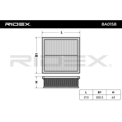 Luftfilter RIDEX 8A0158 8A0158 - foto 2