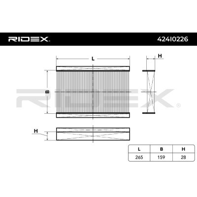 Filter, Innenraumluft RIDEX 424I0226 424I0226 - foto 4