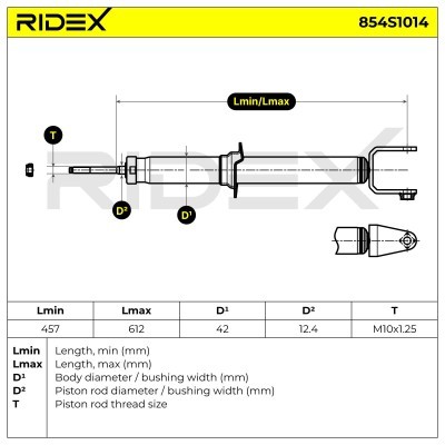 Stoßdämpfer RIDEX 854S1014 854S1014 - foto 3