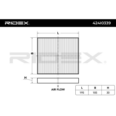 Filter, Innenraumluft RIDEX 424I0339 424I0339 - foto 5