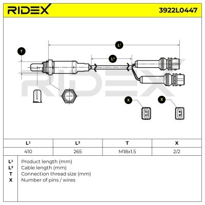 Lambdasonde RIDEX 3922L0447 3922L0447 - foto 6
