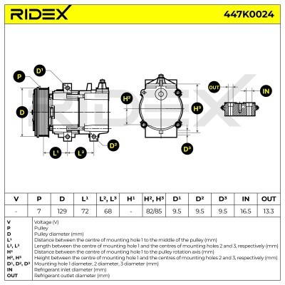 Kompressor, Klimaanlage 447K0024 - foto 5