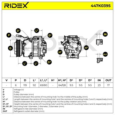 Kompressor, Klimaanlage HYUNDAI SANTA FÉ II (CM) 447K0395 - foto 7