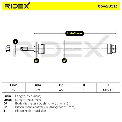 Stoßdämpfer RIDEX 854S0513 854S0513 - foto 9