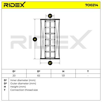 Ölfilter RIDEX 7O0214 7O0214 - foto 5