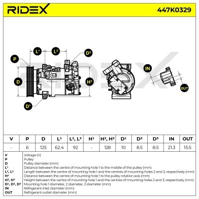 Kompressor, Klimaanlage RENAULT 447K0329 - foto 7