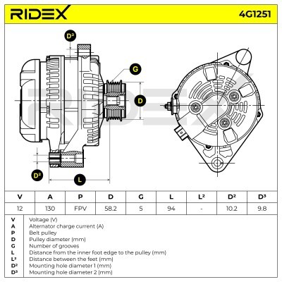 Generator RIDEX 4G1251 4G1251 - foto 7