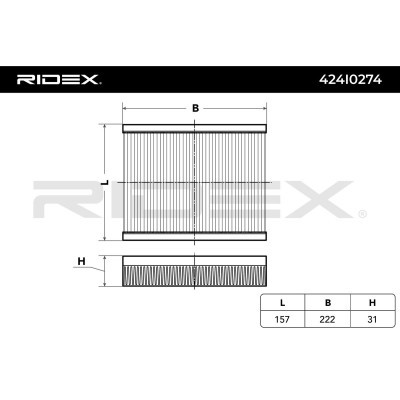 Filter, Innenraumluft RIDEX 424I0274 424I0274 - foto 4