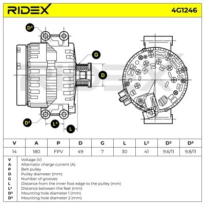 Generator RIDEX 4G1246 4G1246 - foto 7