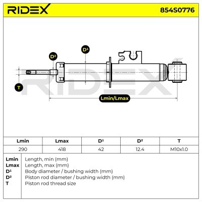 Stoßdämpfer RIDEX 854S0776 854S0776 - foto 5