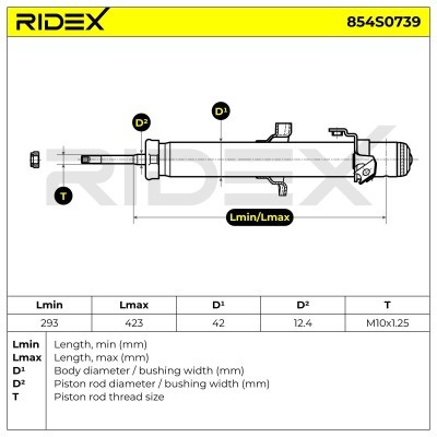 Stoßdämpfer RIDEX 854S0739 854S0739 - foto 6