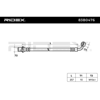 Bremsschlauch RIDEX 83B0476 83B0476 - foto 5