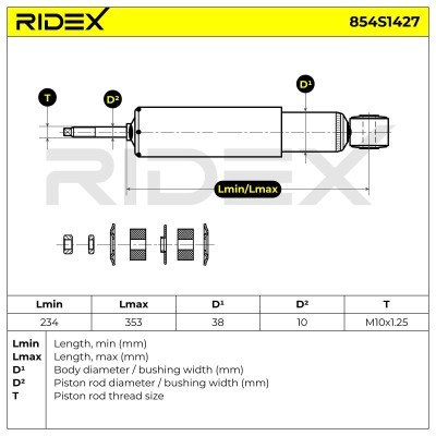 Stoßdämpfer RIDEX 854S1427 854S1427 - foto 6
