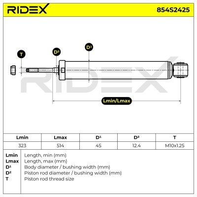 Stoßdämpfer RIDEX 854S2425 854S2425 - foto 8