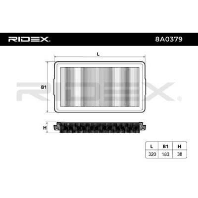 Luftfilter RIDEX 8A0379 8A0379 - foto 4