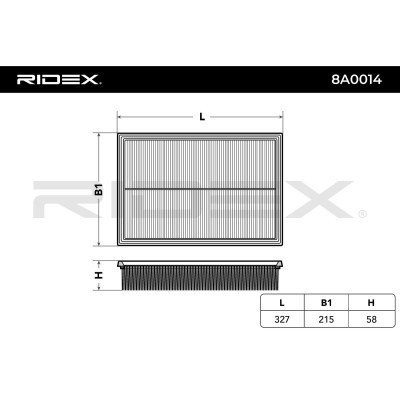 Luftfilter RIDEX 8A0014 8A0014 - foto 3