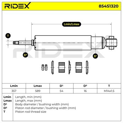 Stoßdämpfer RIDEX 854S1320 854S1320 - foto 5