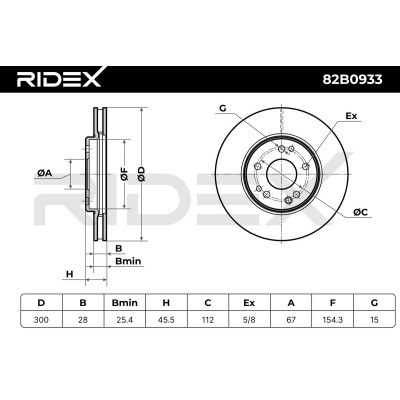 Bremsscheibe RIDEX 82B0933 82B0933 - foto 3