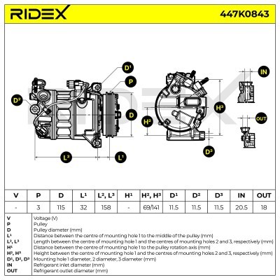 Kompressor, Klimaanlage VOLVO XC60 V60 447K0843 - foto 7