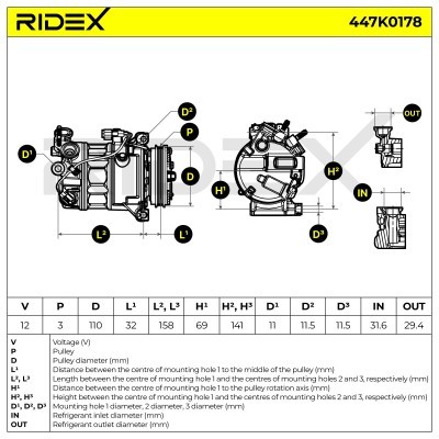 Kompressor, Klimaanlage VOLVO XC60 V60 447K0178 - foto 7