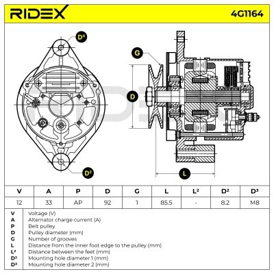 Generator RIDEX 4G1186 4G1186 - foto 6