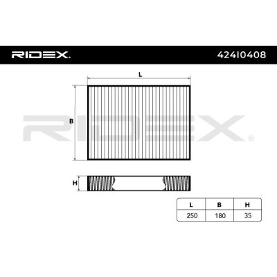 Filter, Innenraumluft RIDEX 424I0408 424I0408 - foto 4