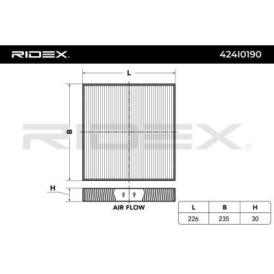 Filter, Innenraumluft RIDEX 424I0190 424I0190 - foto 3