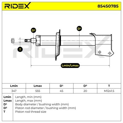 Stoßdämpfer RIDEX 854S0785 854S0785 - foto 9