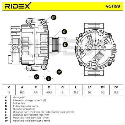 Generator RIDEX 4G1199 4G1199 - foto 7