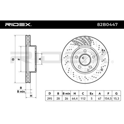 Bremsscheibe RIDEX 82B0447 82B0447 - foto 3