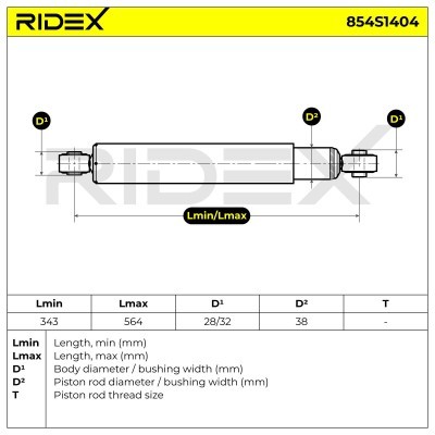 Stoßdämpfer RIDEX 854S1404 854S1404 - foto 8