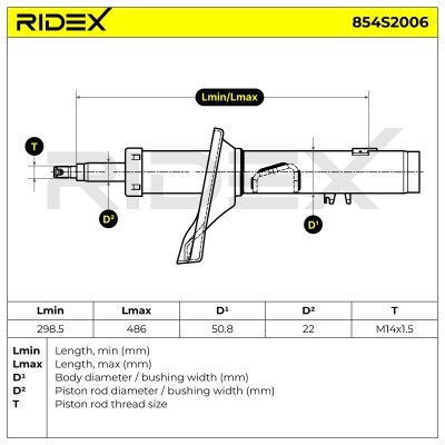 Stoßdämpfer RIDEX 854S2006 854S2006 - foto 8